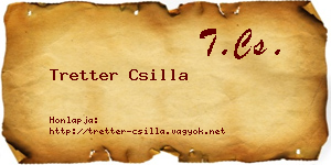 Tretter Csilla névjegykártya