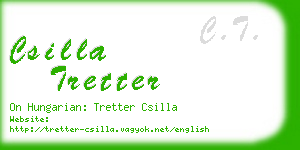 csilla tretter business card